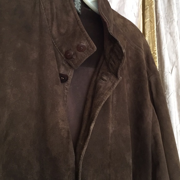 Vintage Dark Brown Suede Coat 